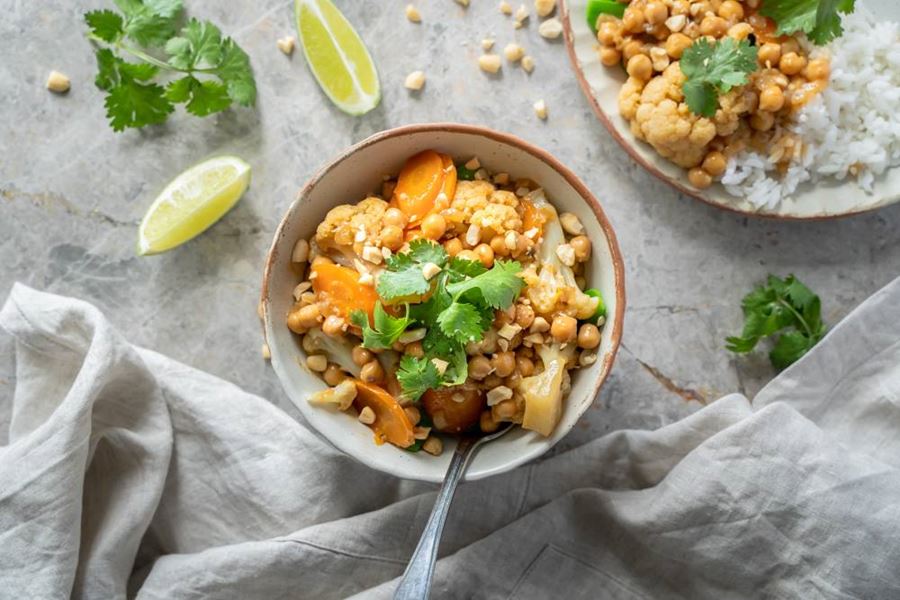 recipe image Thai Cauliflower and Chickpea Curry