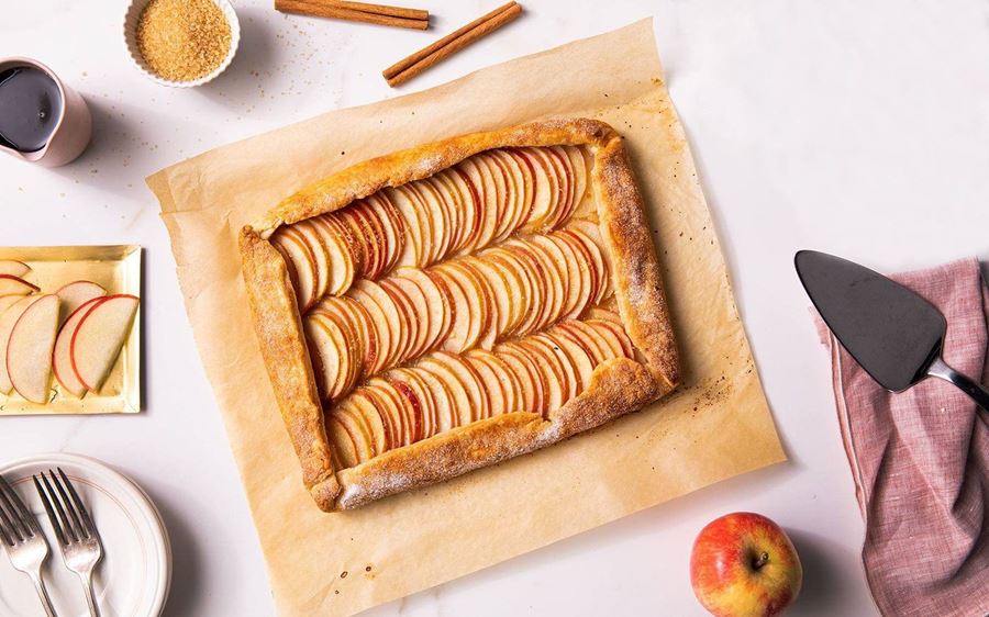 recipe image Dairy Free Apple Galette with Maple Plant Cream