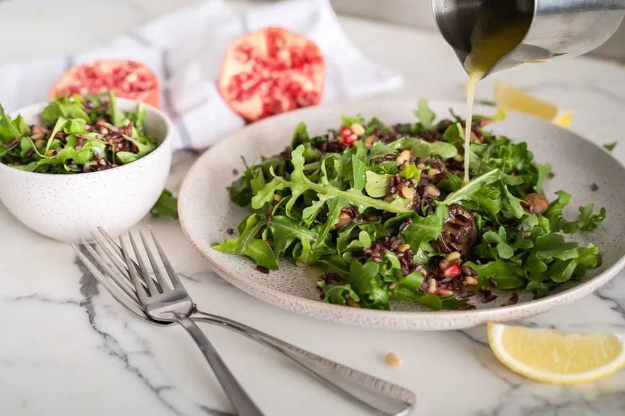 recipe image Wild Rice Salad with Rocket and Pomegranate