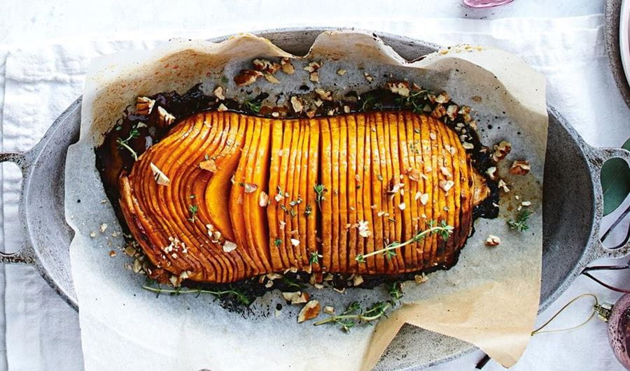 recipe image Sticky hasselback pumpkin