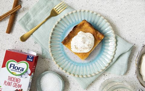 recipe image Gooey Eggnog Plant Butter Cake