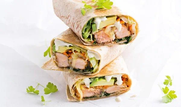 recipe image Toasted salmon burrito