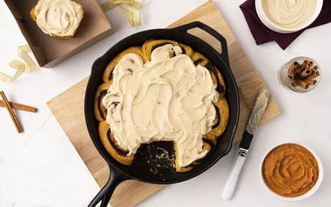 recipe image Dairy Free Sweet Potato Cinnamon Rolls with Cream Cheese Icing