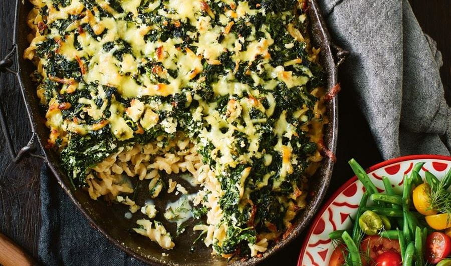 recipe image Spanakopita pasta bake