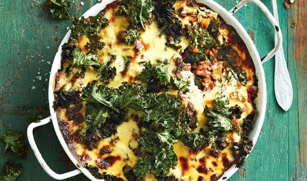 recipe image Lentil and kale moussaka